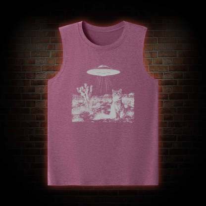 Ufo Cowboy Cat Tank Top