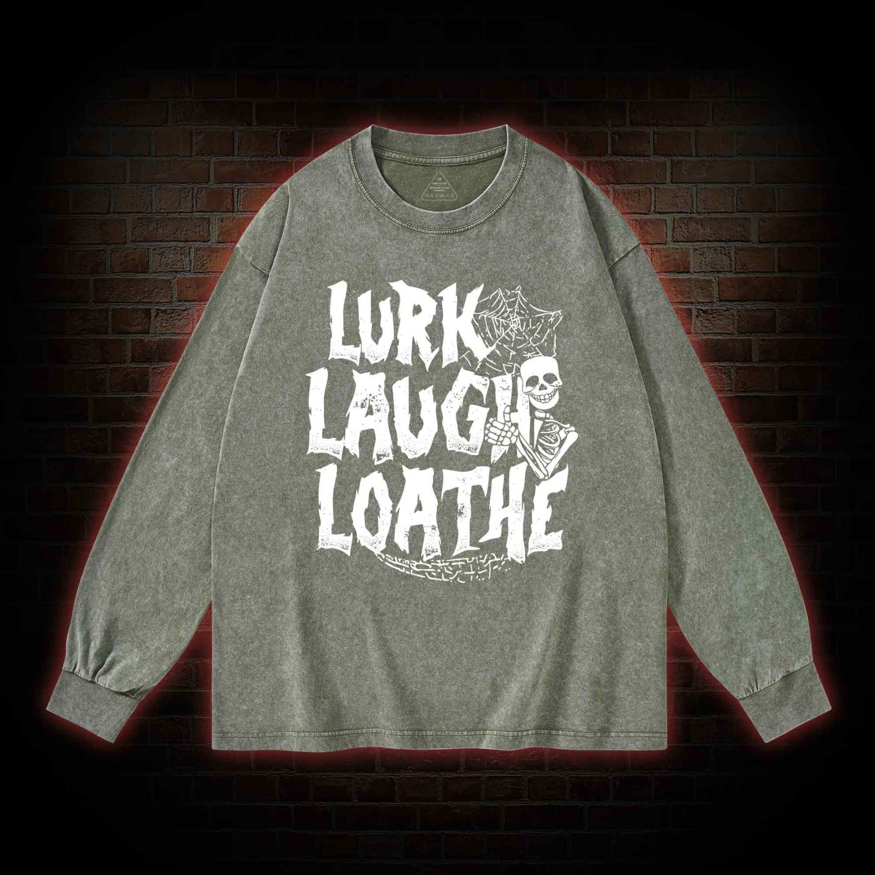 Lurk Laugh Loathe Washed Long-Sleeve T-shirt