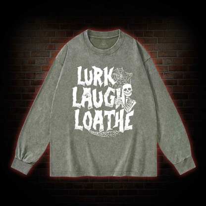 Lurk Laugh Loathe Washed Long-Sleeve T-shirt