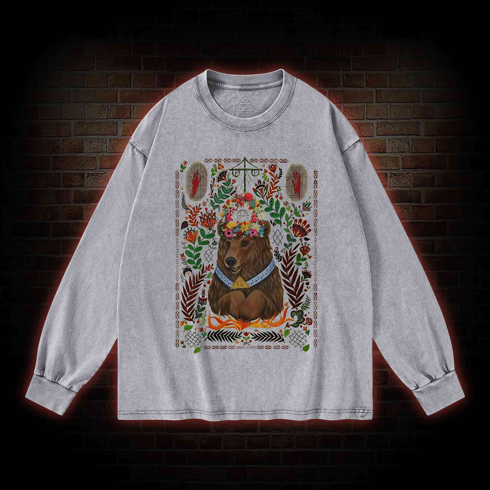 We View Life as a Circle Washed Long-Sleeve T-shirt