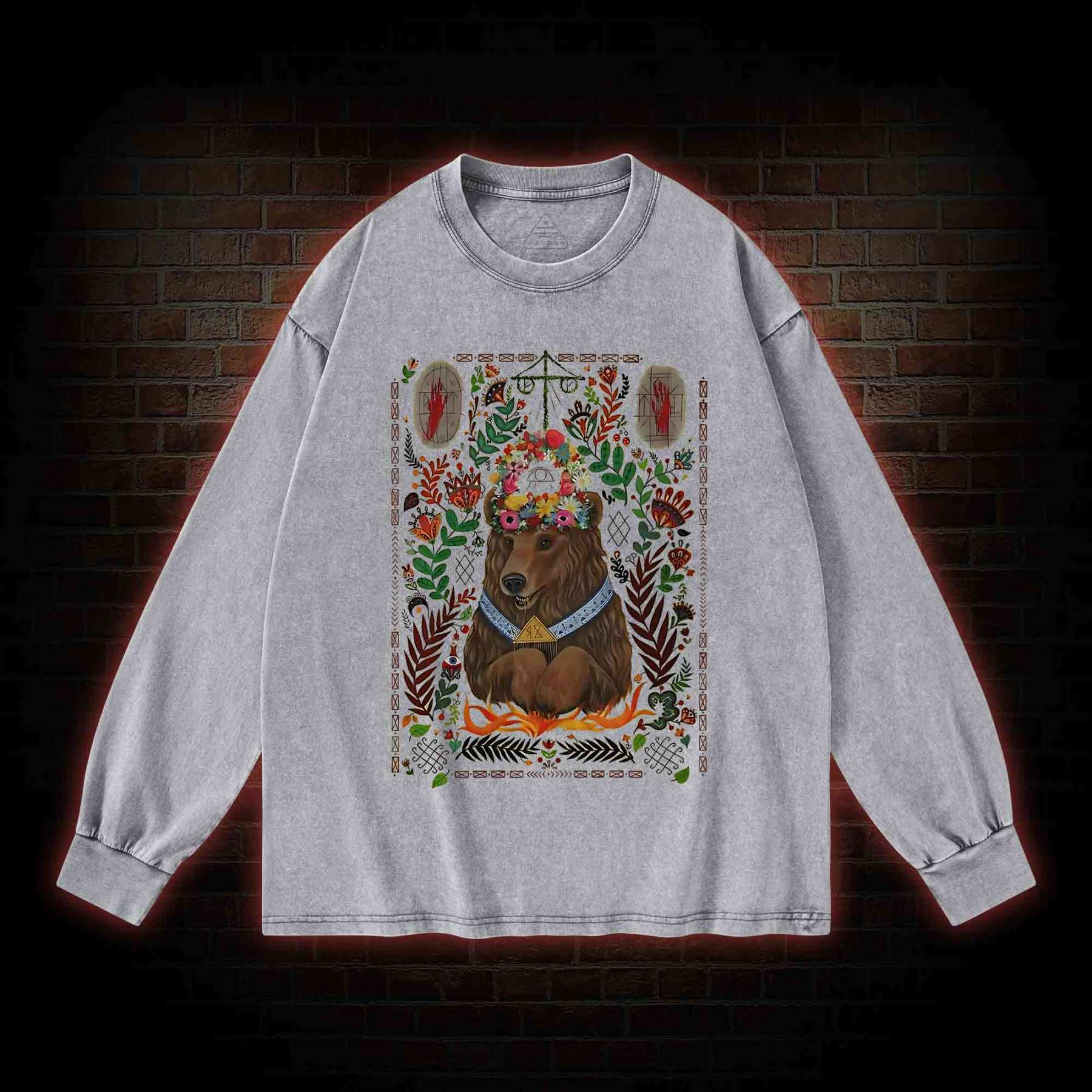 We View Life as a Circle Washed Long-Sleeve T-shirt