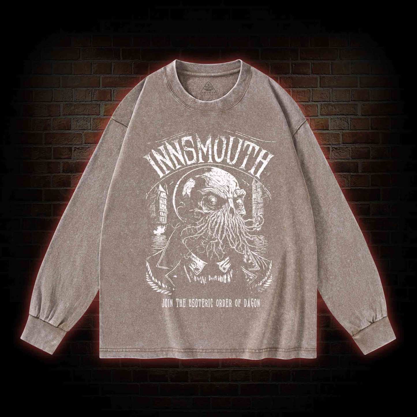 Join The Esoteric Order of Dagon Washed Long-Sleeve T-shirt