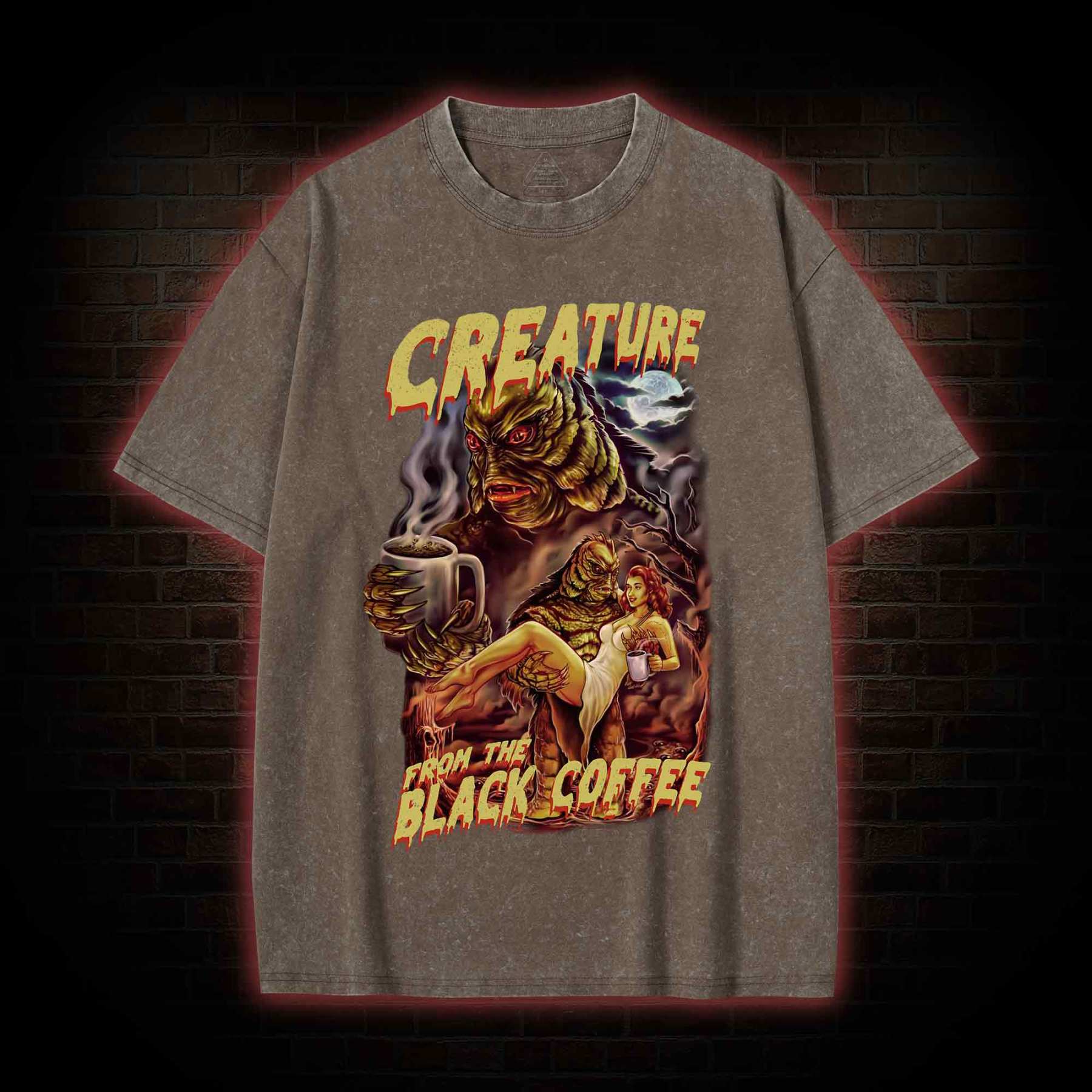 Creature From The Black Coffee Washed T-shirt