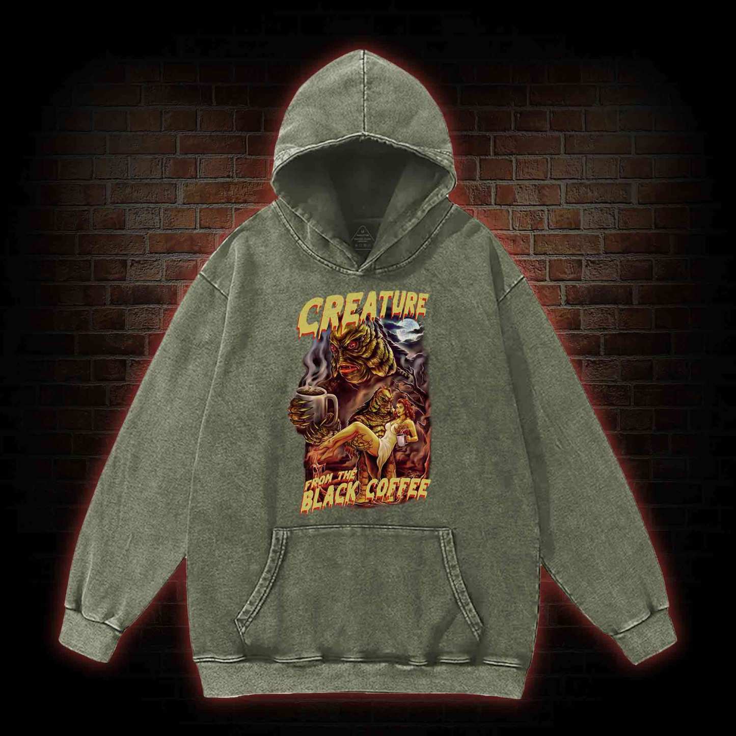 Creature From The Black Coffee Washed Hoodie