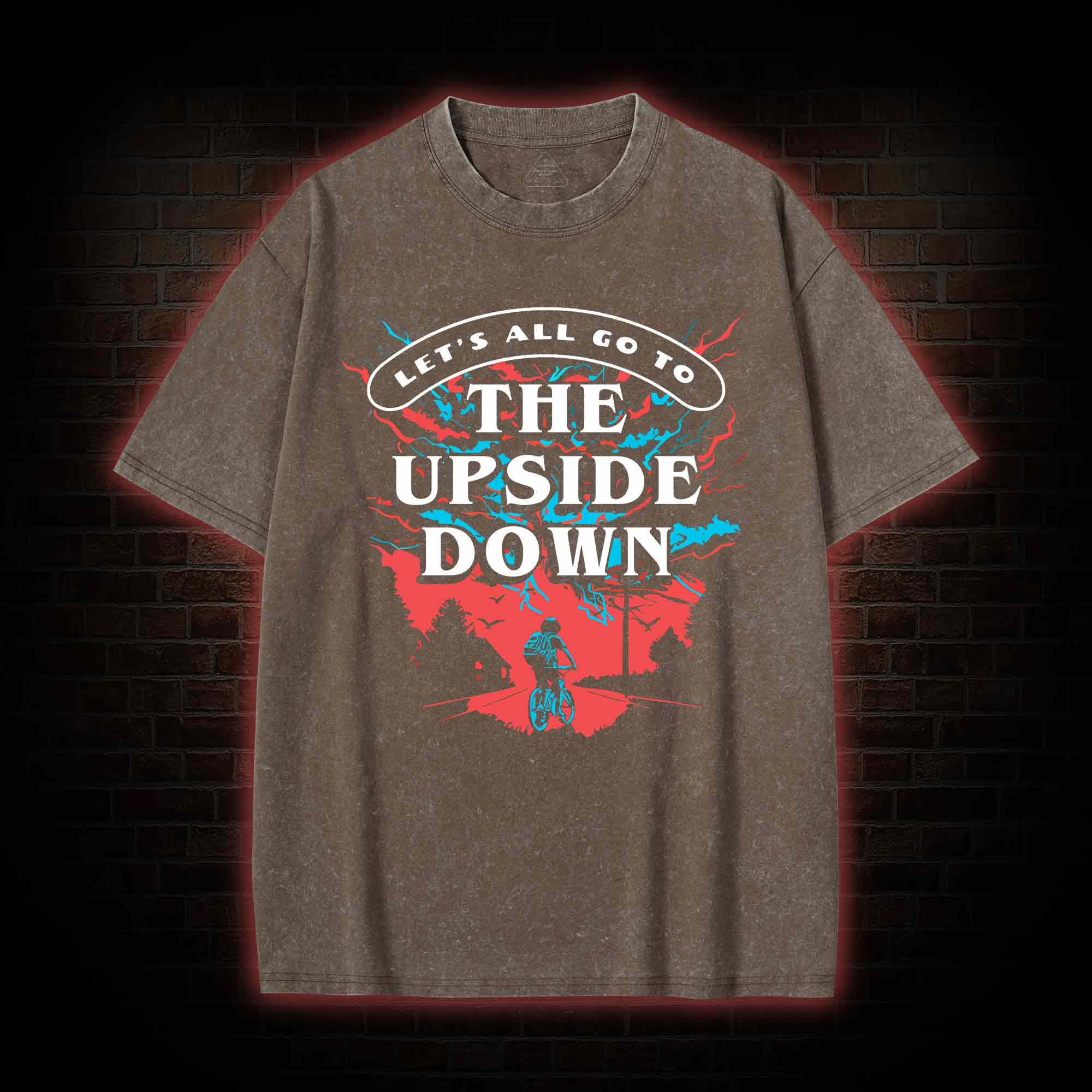 Let's All Go To The Upside Down Washed T-shirt