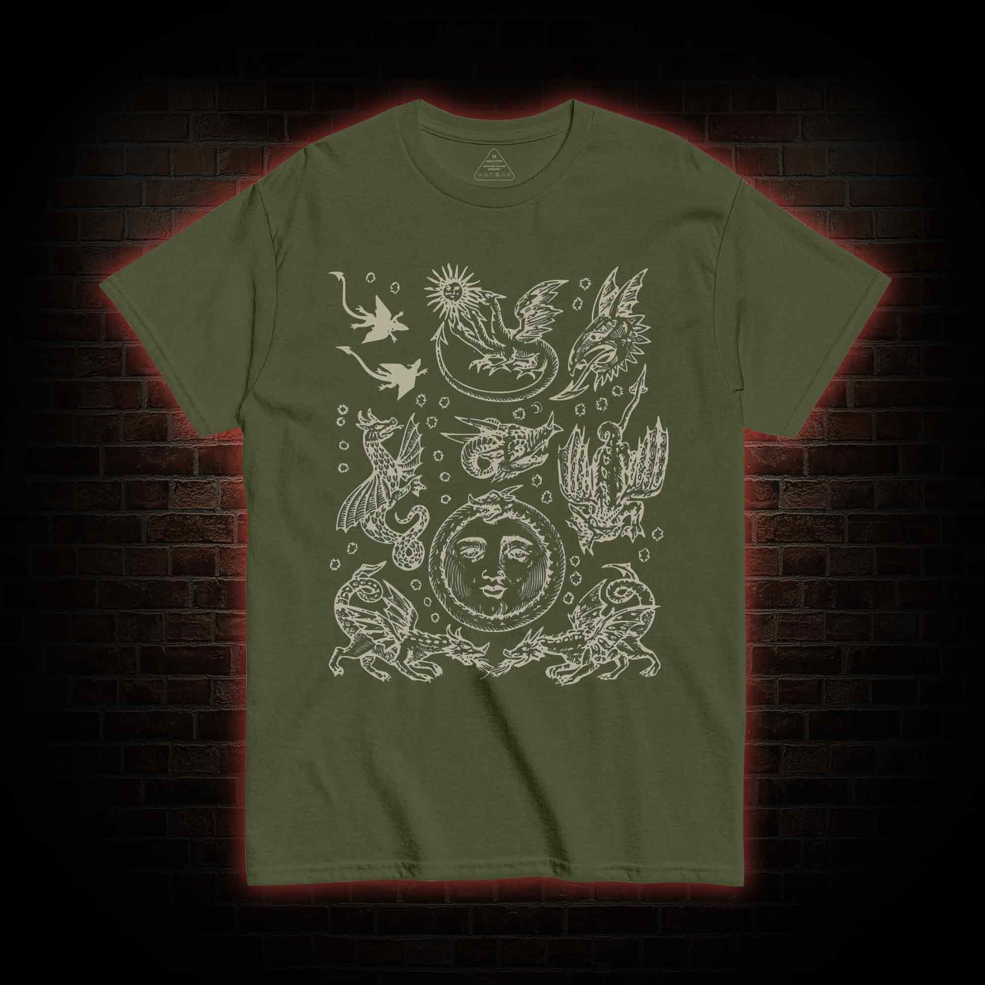 Medieval Dragons Vintage T-shirt