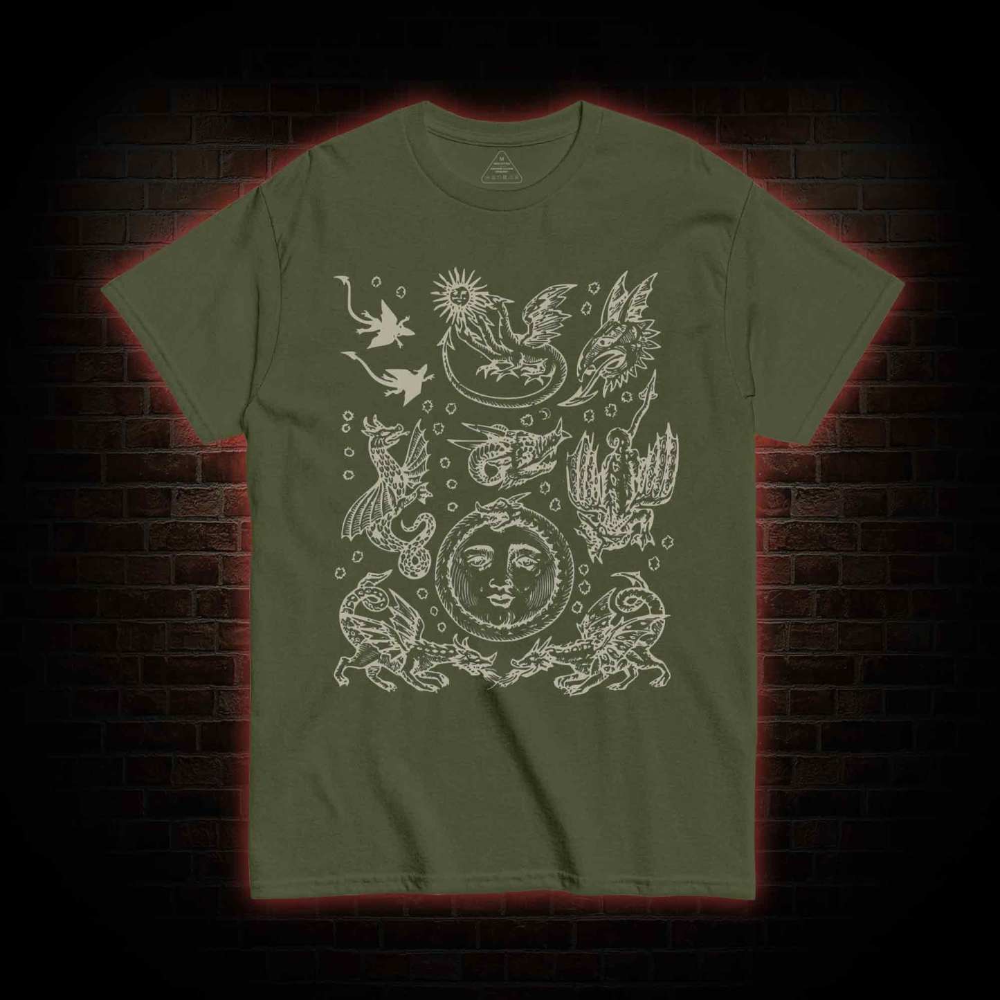Medieval Dragons Vintage T-shirt