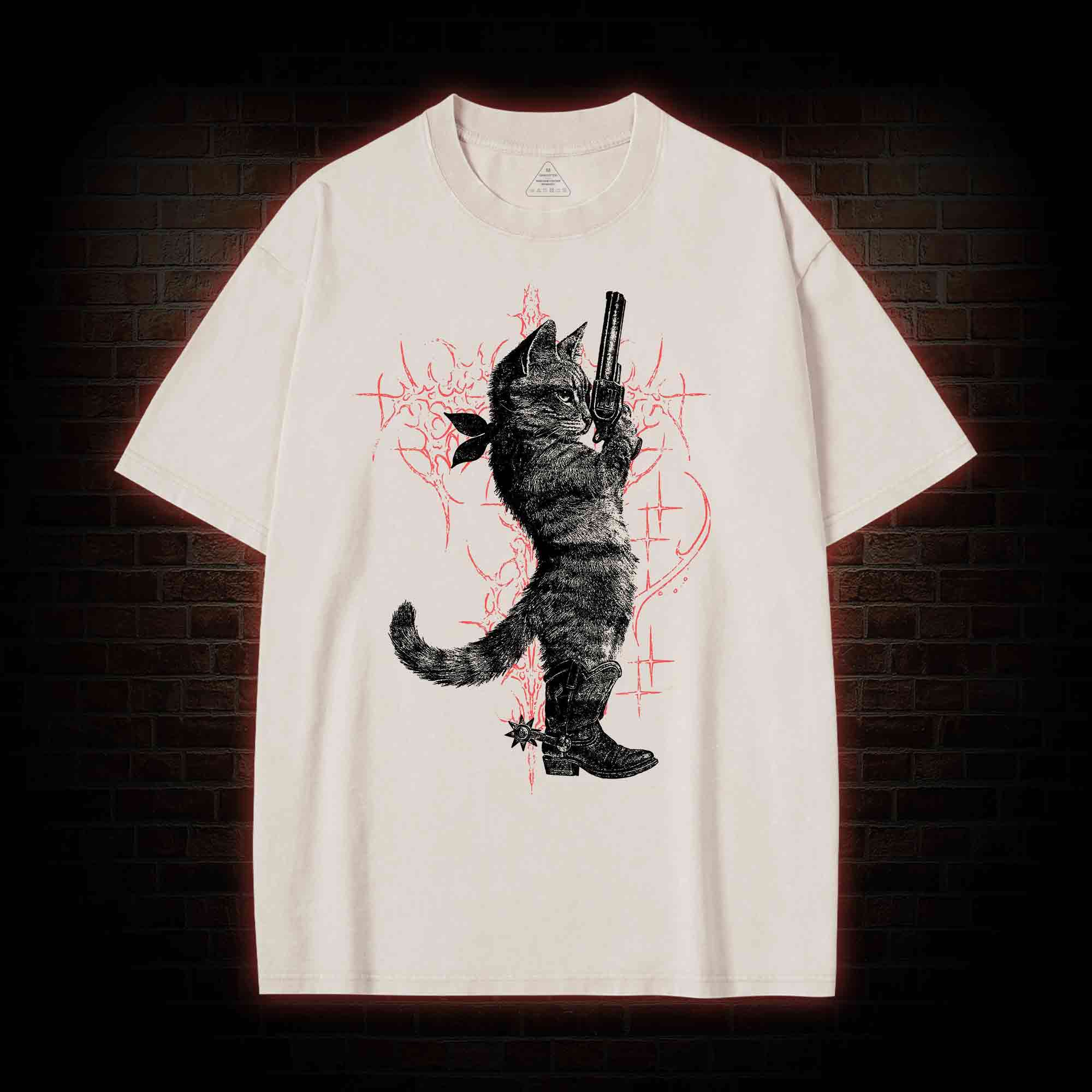 Cowboy Cat Washed T-shirt
