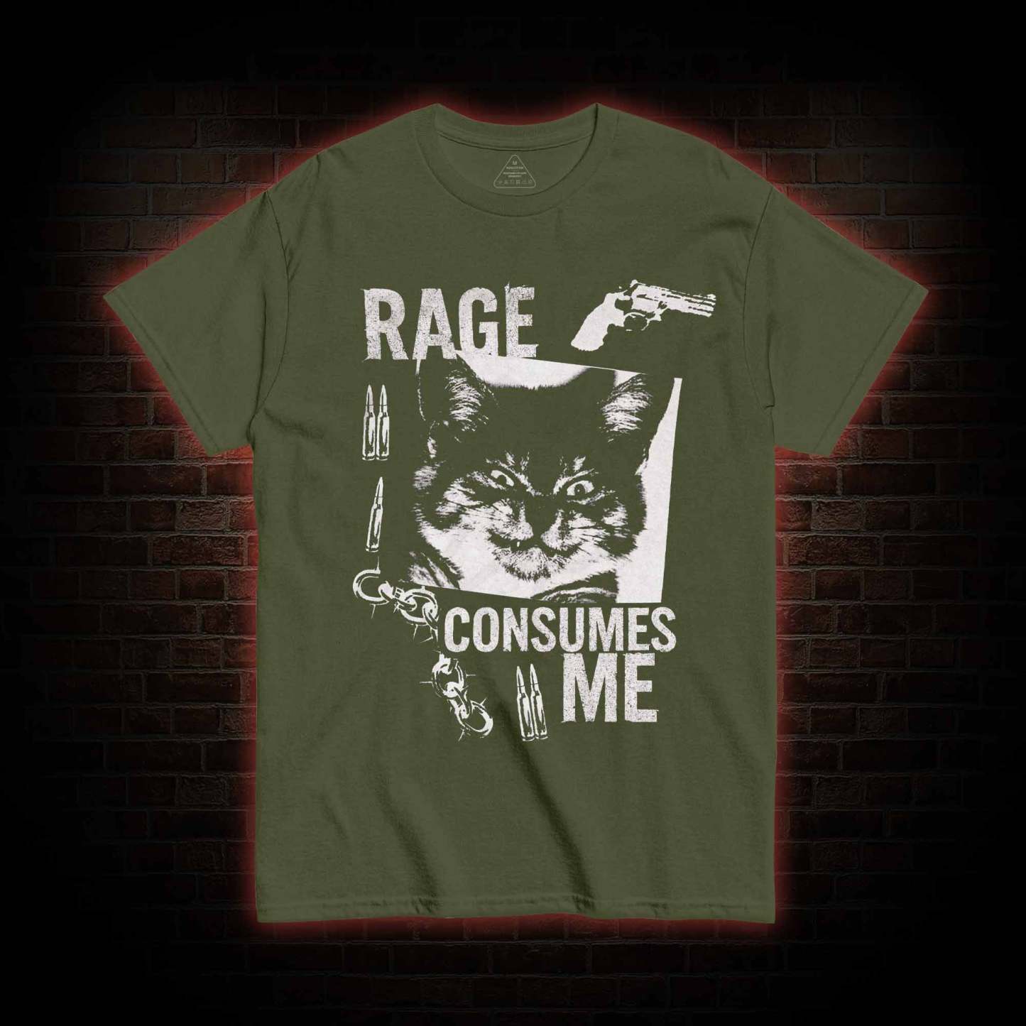 Rage Consumes Me Cat T-shirt