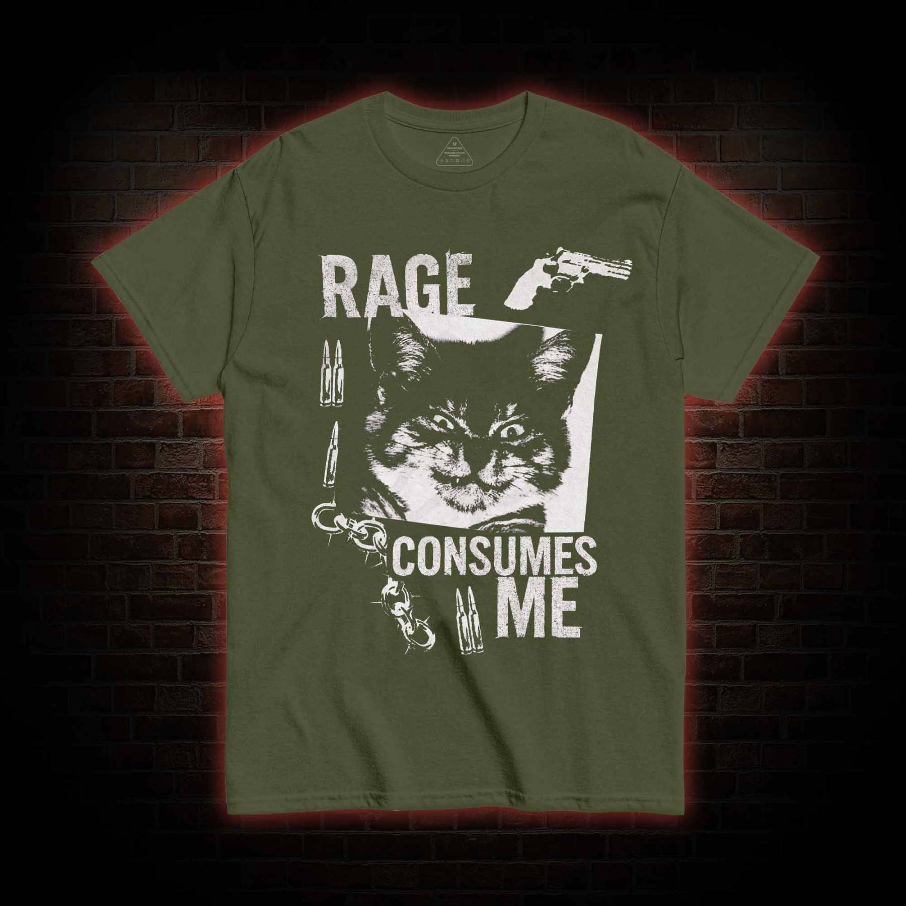 Rage Consumes Me Cat T-shirt