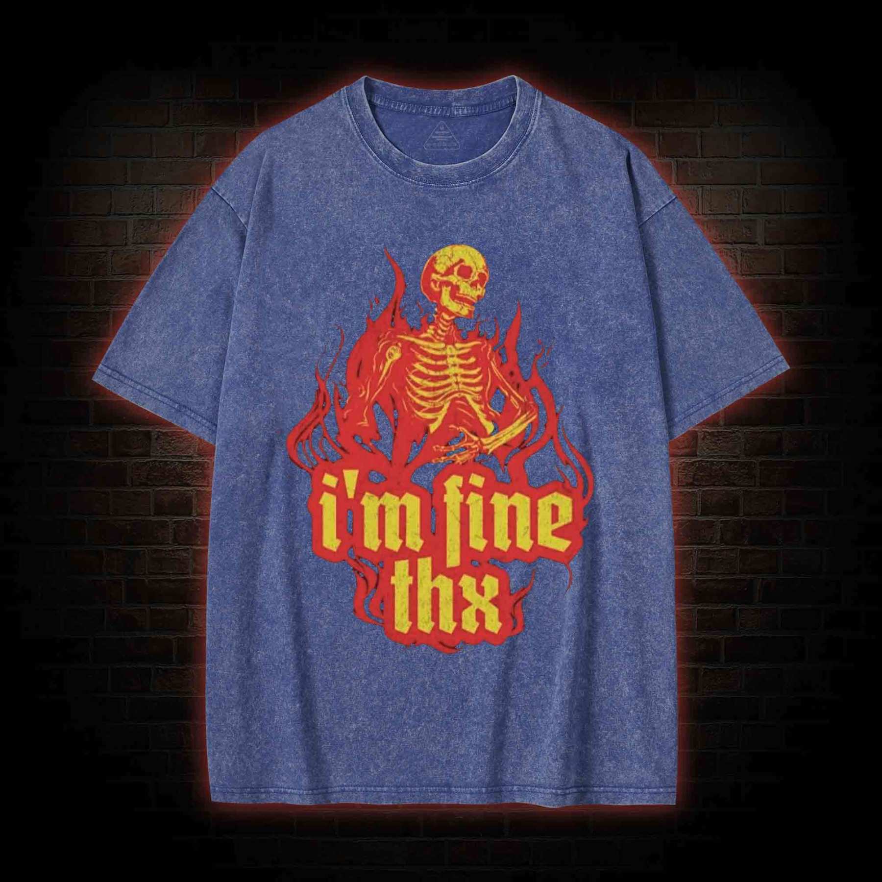 I'm Fine Thx Washed T-shirt