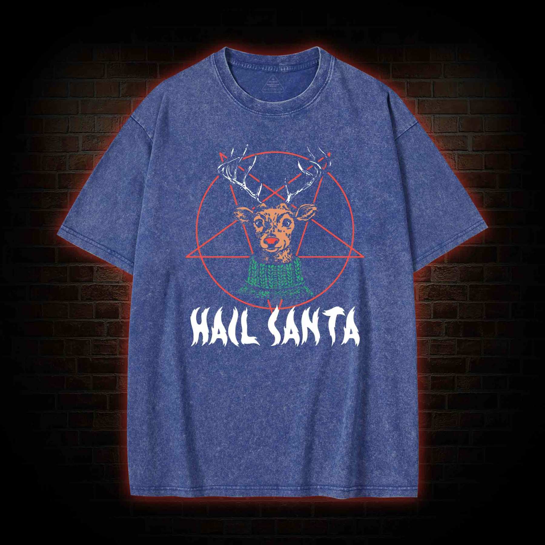 Hail Santa Washed T-shirt