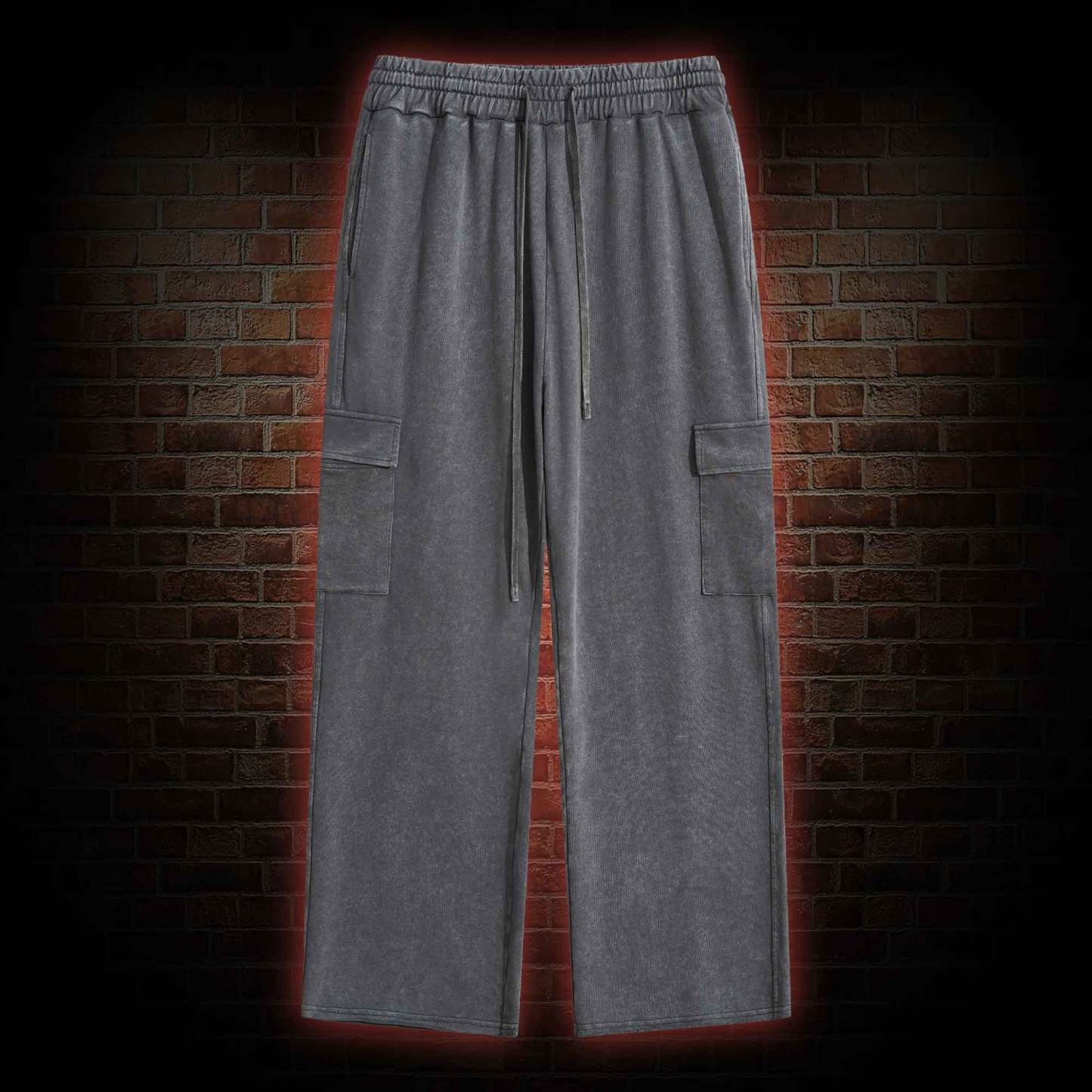 Unisex Washed Cargo Pants