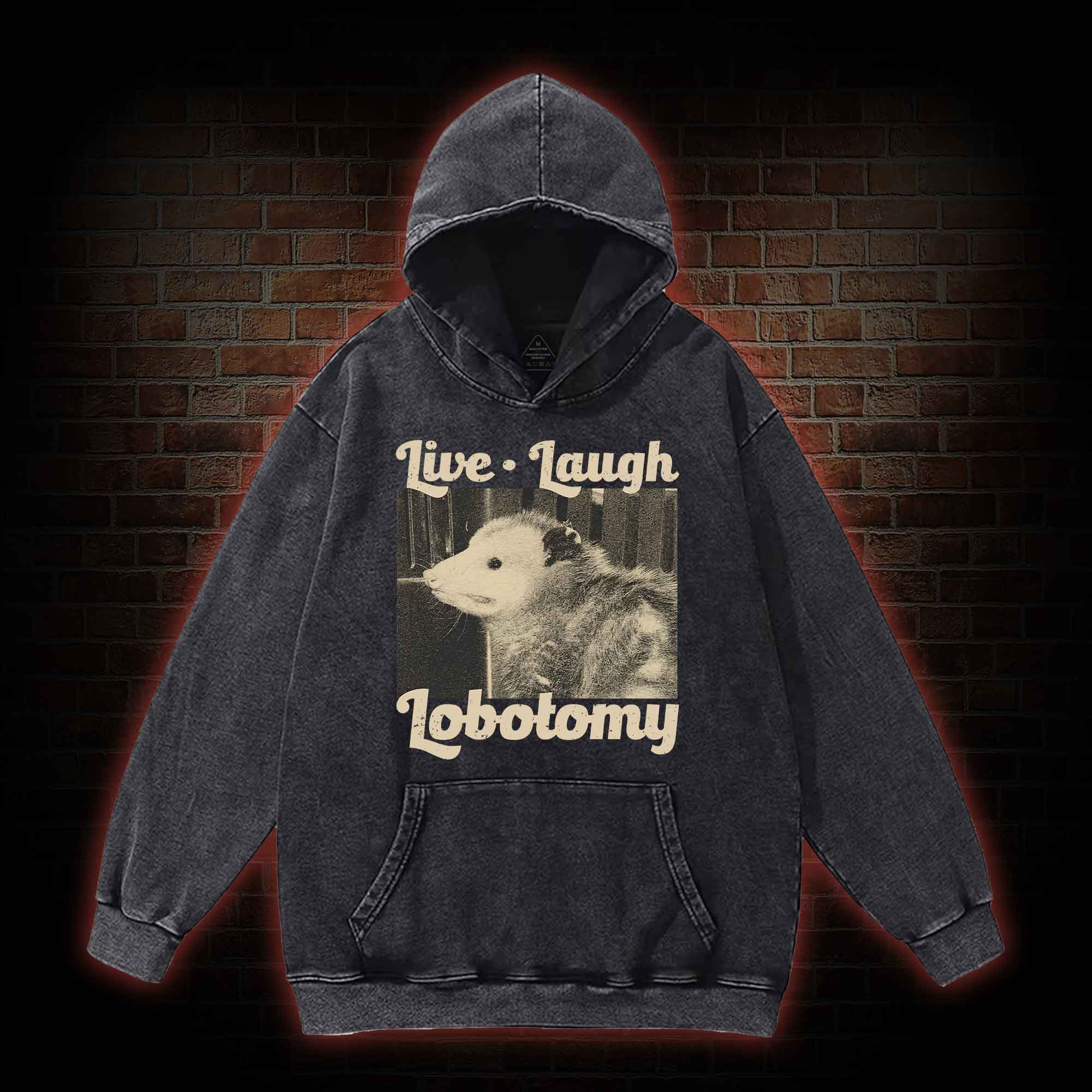Live Laugh Lobotomy Washed Hoodie