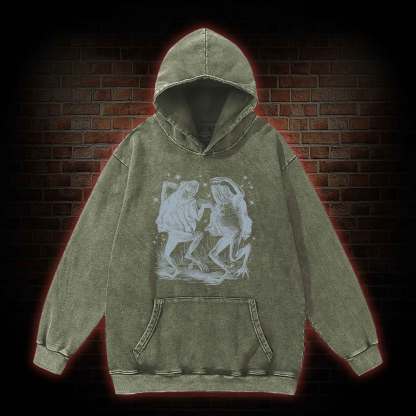 Dancing Frogs Washed Hoodie