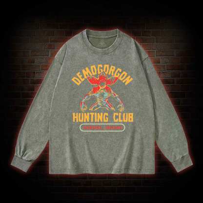Demogorgon Hunting Club Washed Long-Sleeve T-shirt