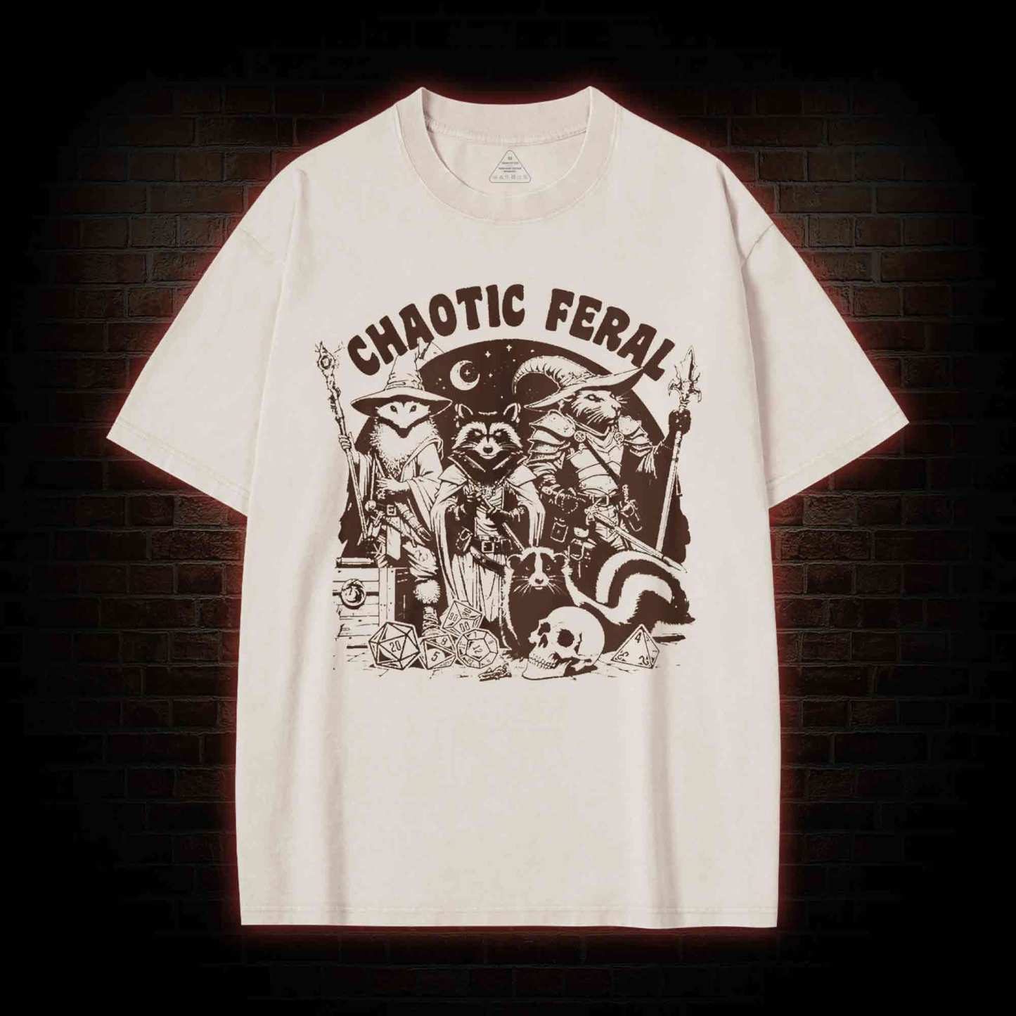 Chaotic Feral Washed T-shirt