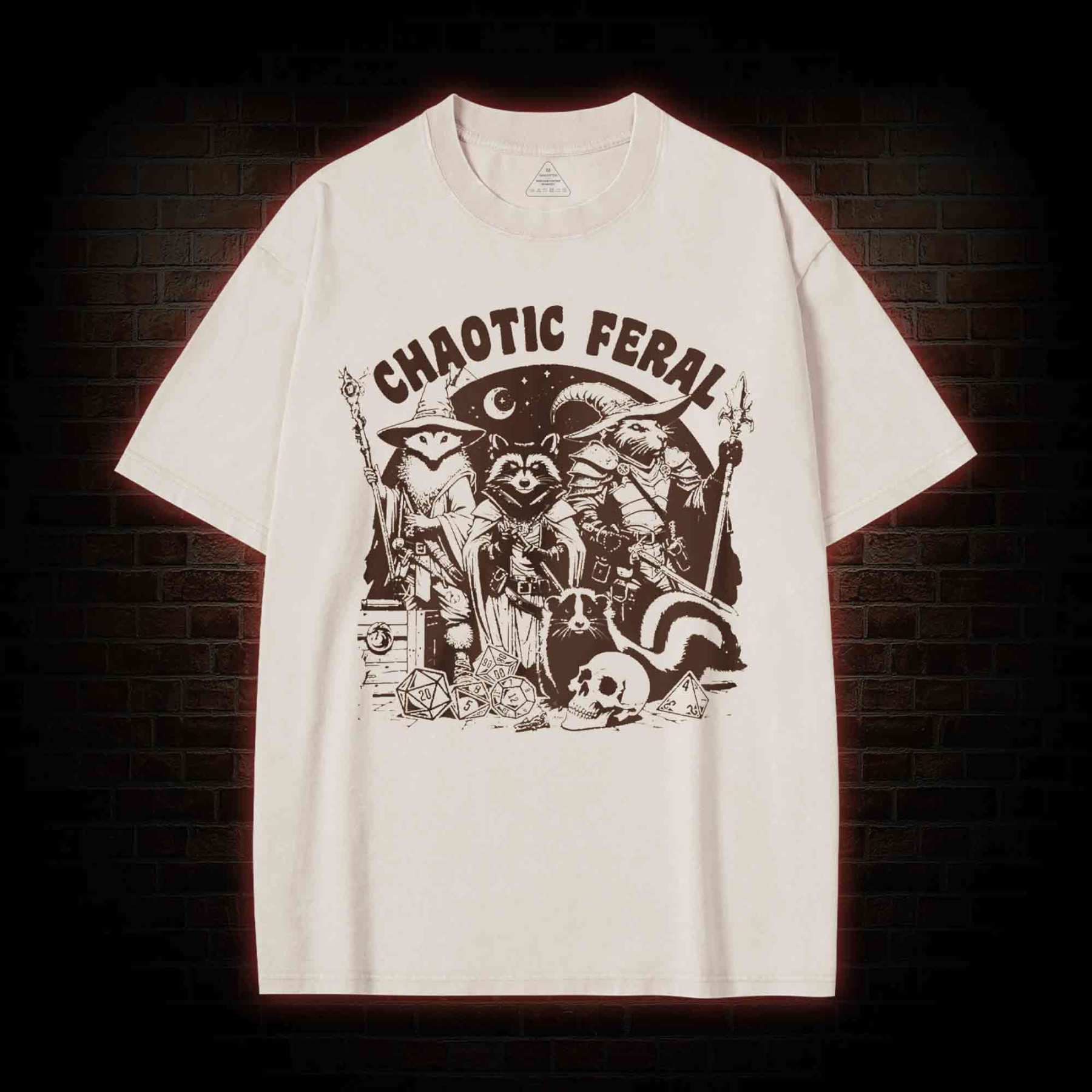 Chaotic Feral Washed T-shirt