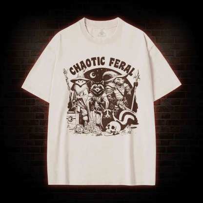 Chaotic Feral Washed T-shirt
