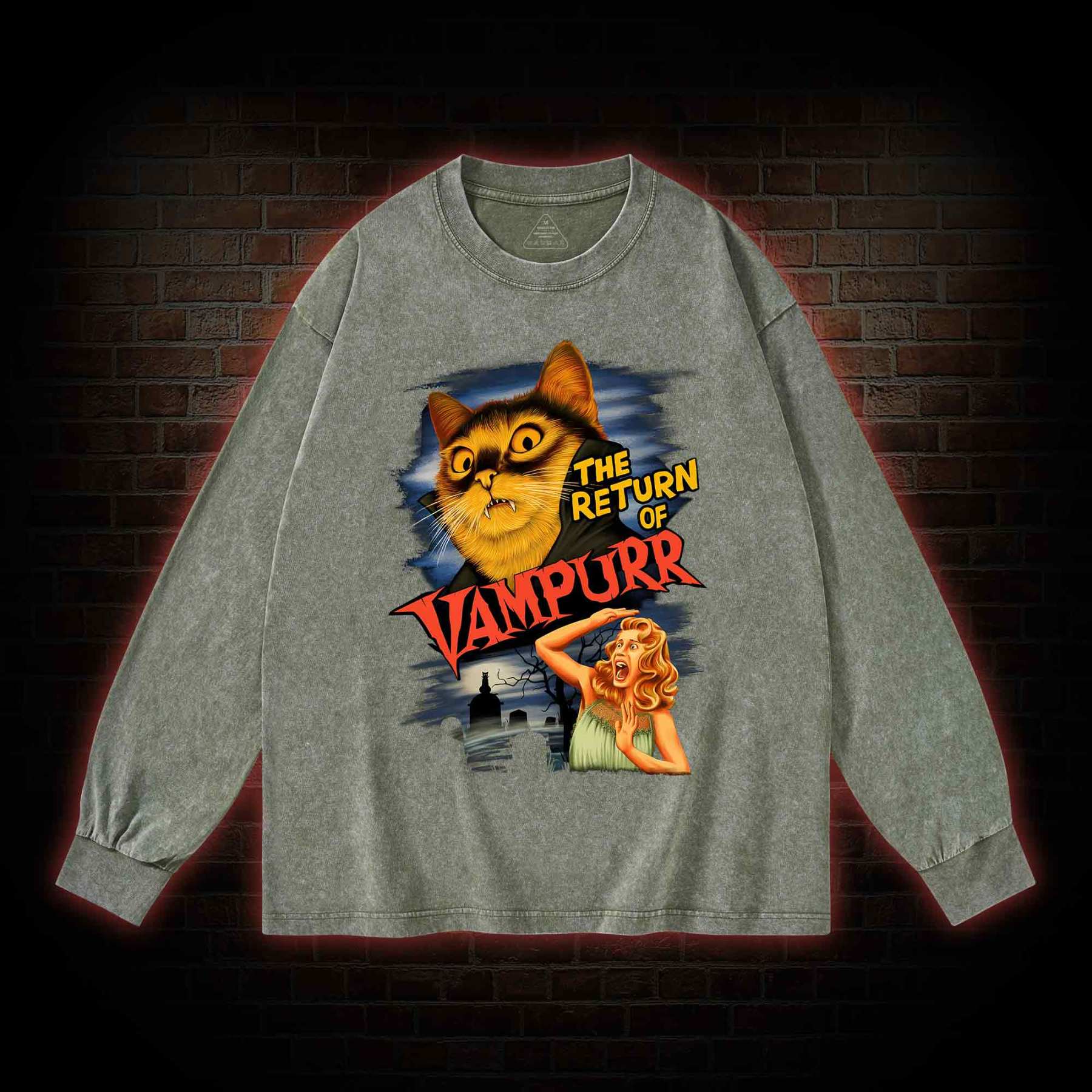The Return Of Vampurr Washed Long-Sleeve T-shirt