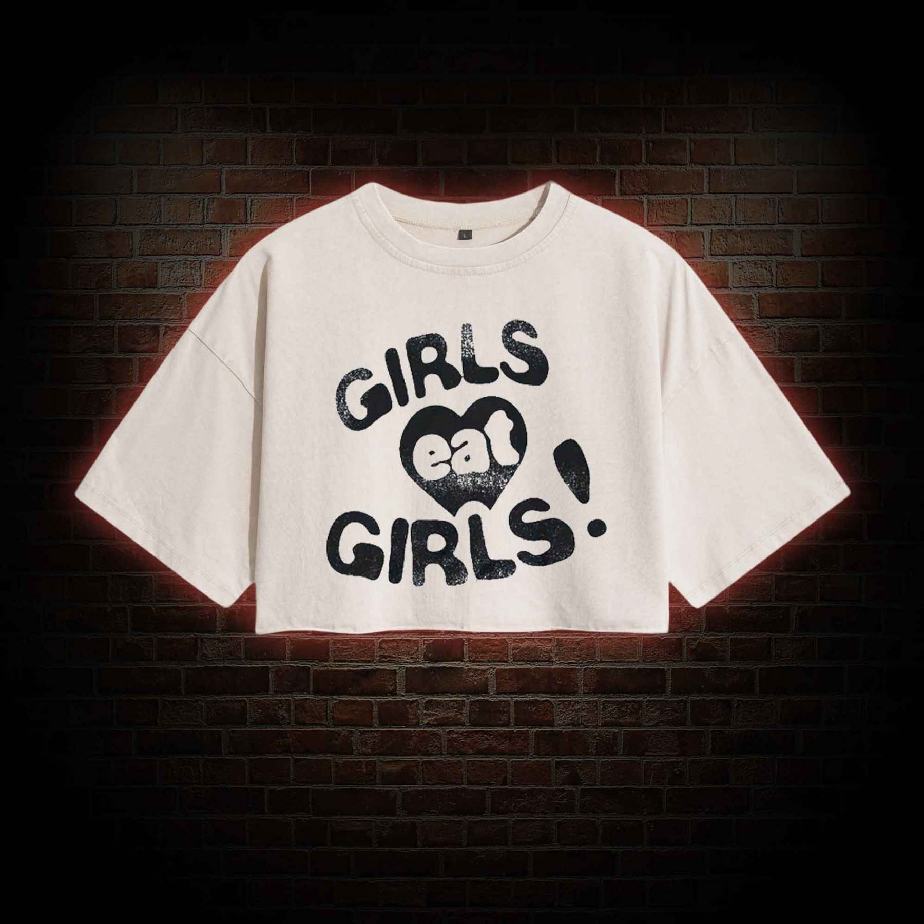 Girls Eat Girls Washed Cropped T-shirts
