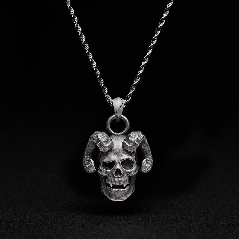 Infernal Skull Sculptural Necklace