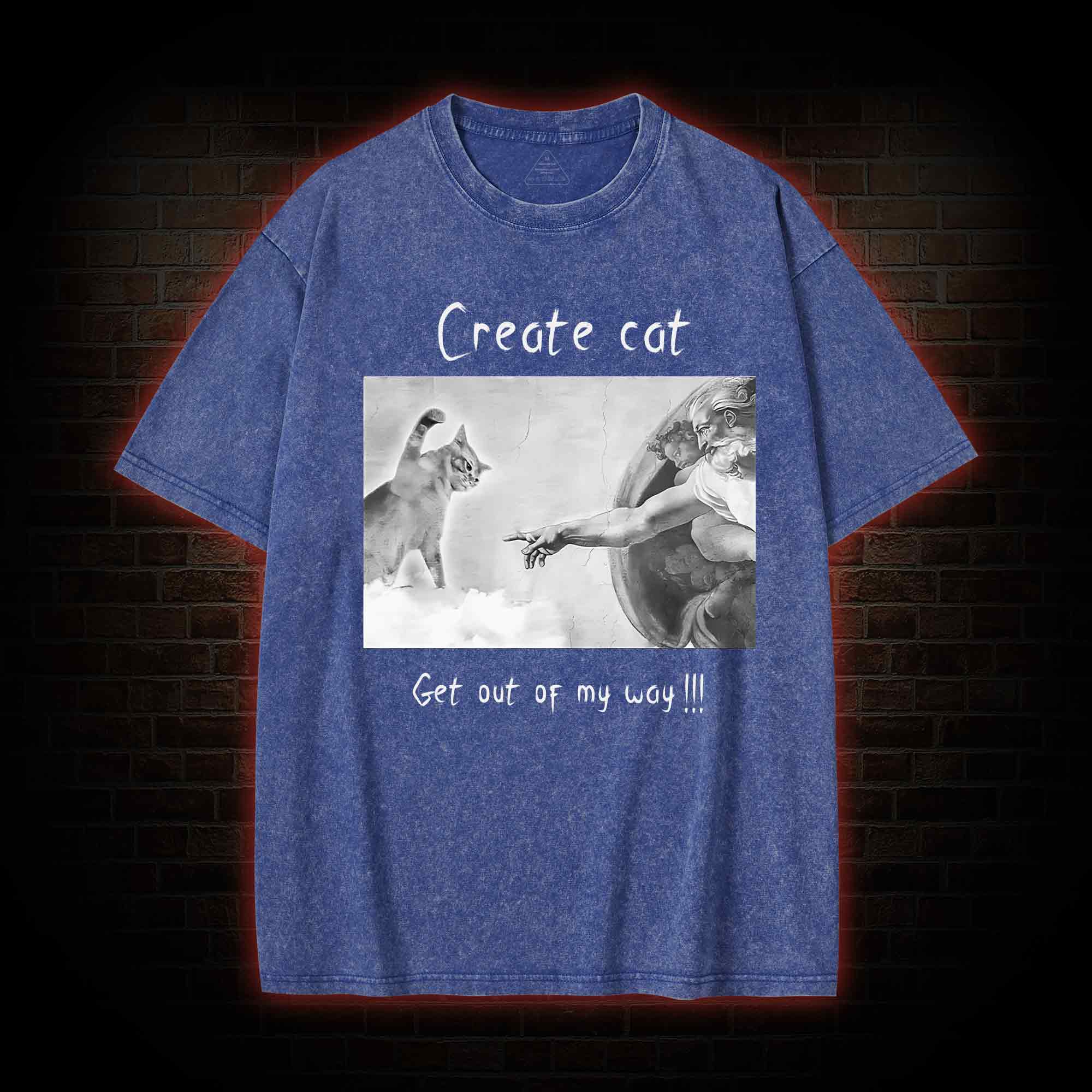 Create cat Washed T-shirt