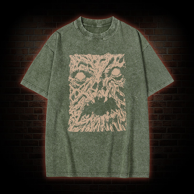 Necronomicon Evil Horror Movie Washed T-Shirt