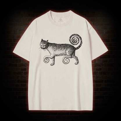 Medieval Cat Washed T-shirt