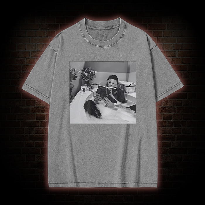 Vintage Michael Myers Bathtub Halloween Washed T-shirt