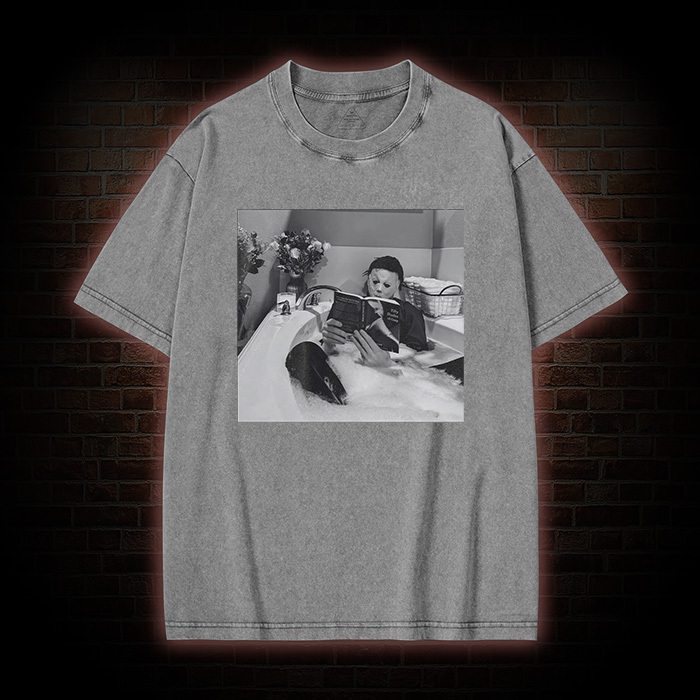 Vintage Michael Myers Bathtub Halloween Washed T-shirt