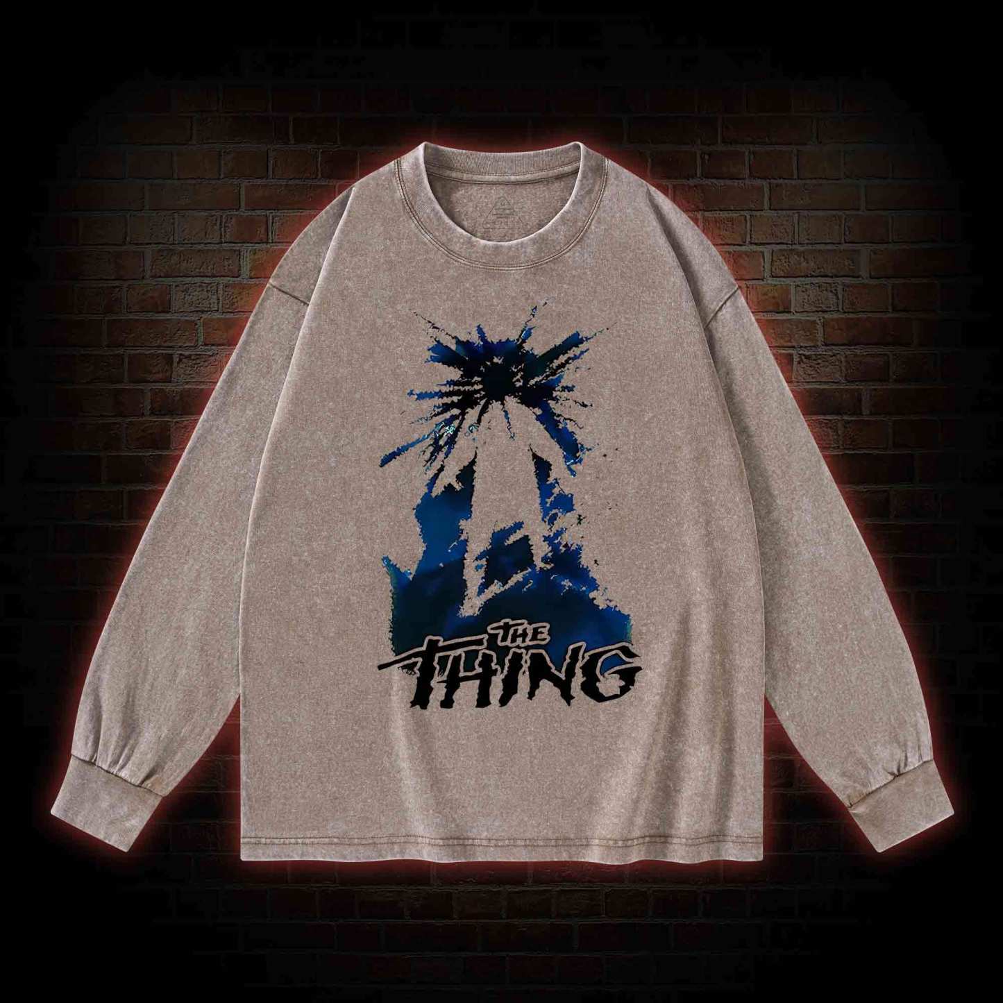 The Thing Horror Movie Washed Long-Sleeve T-shirt
