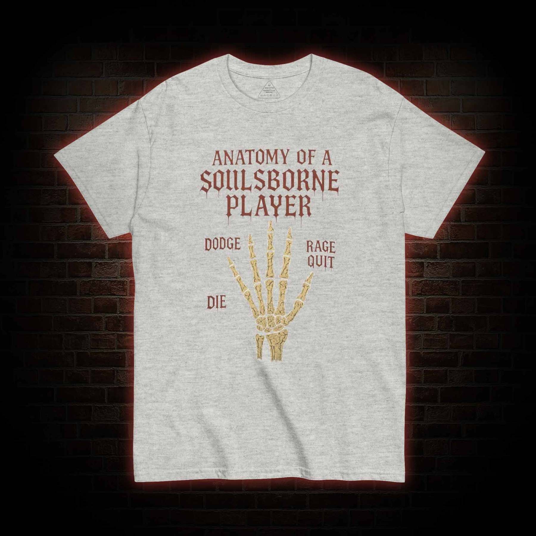 Anatomy of a Soulsborne Player T-shirt