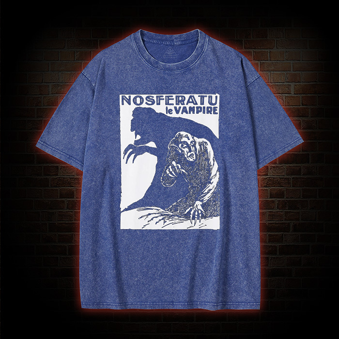 Horror Vampire Movie Washed T-Shirt
