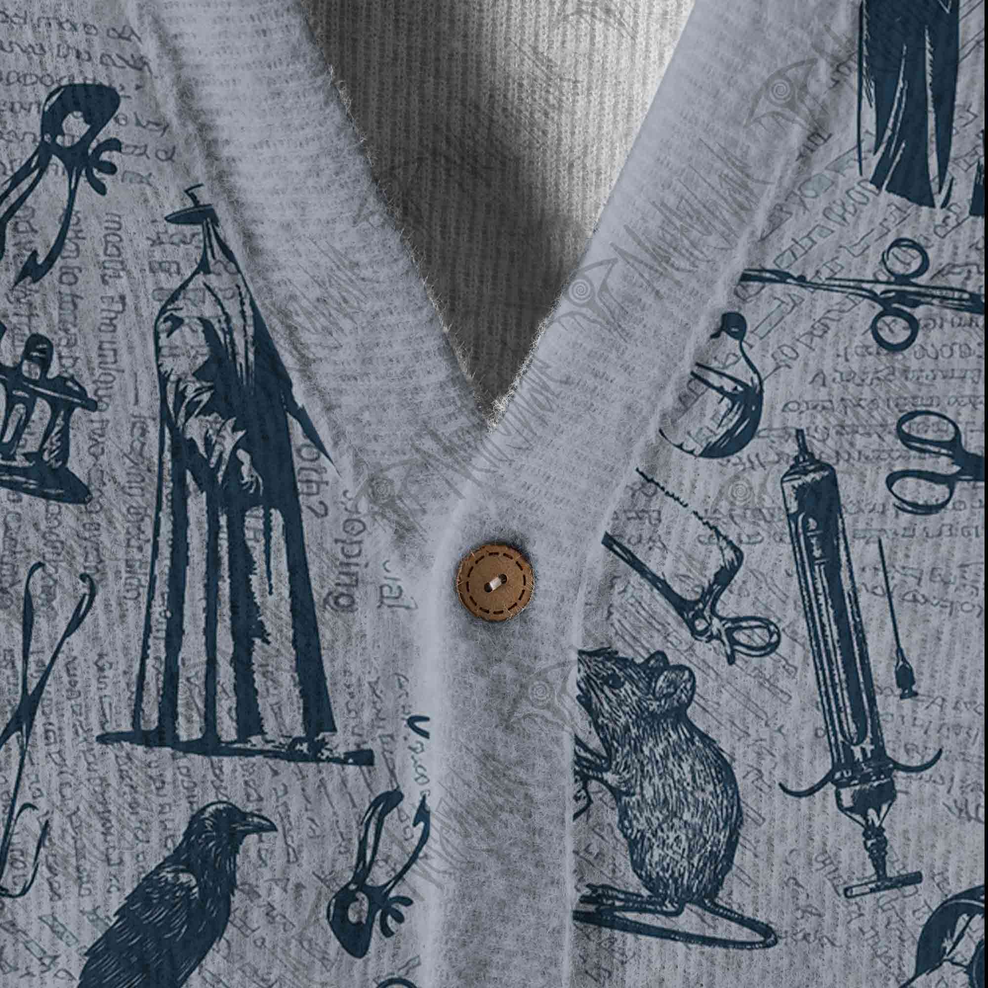 Black Death Cardigan Sweater