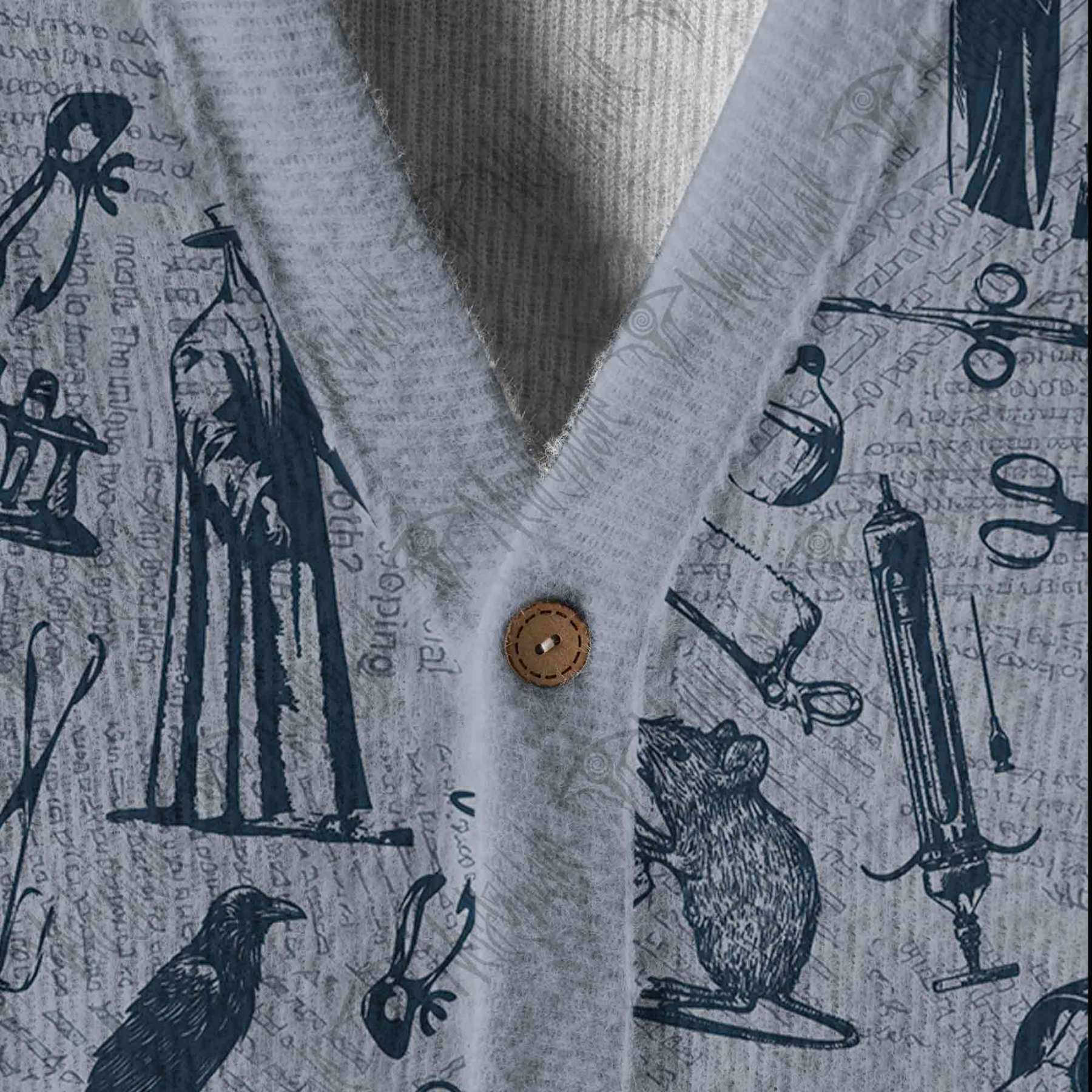 Black Death Cardigan Sweater