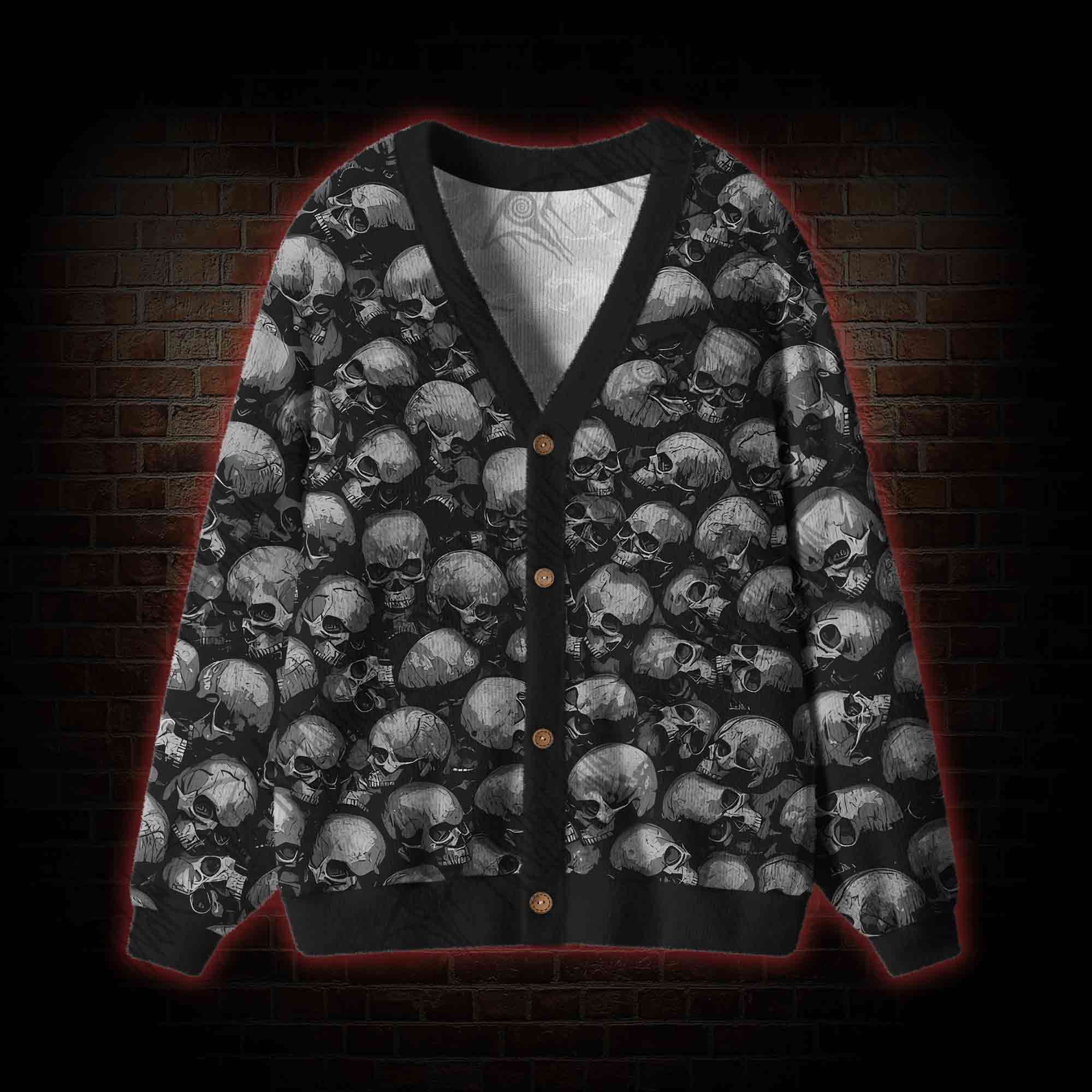 Skulls Cardigan Sweater