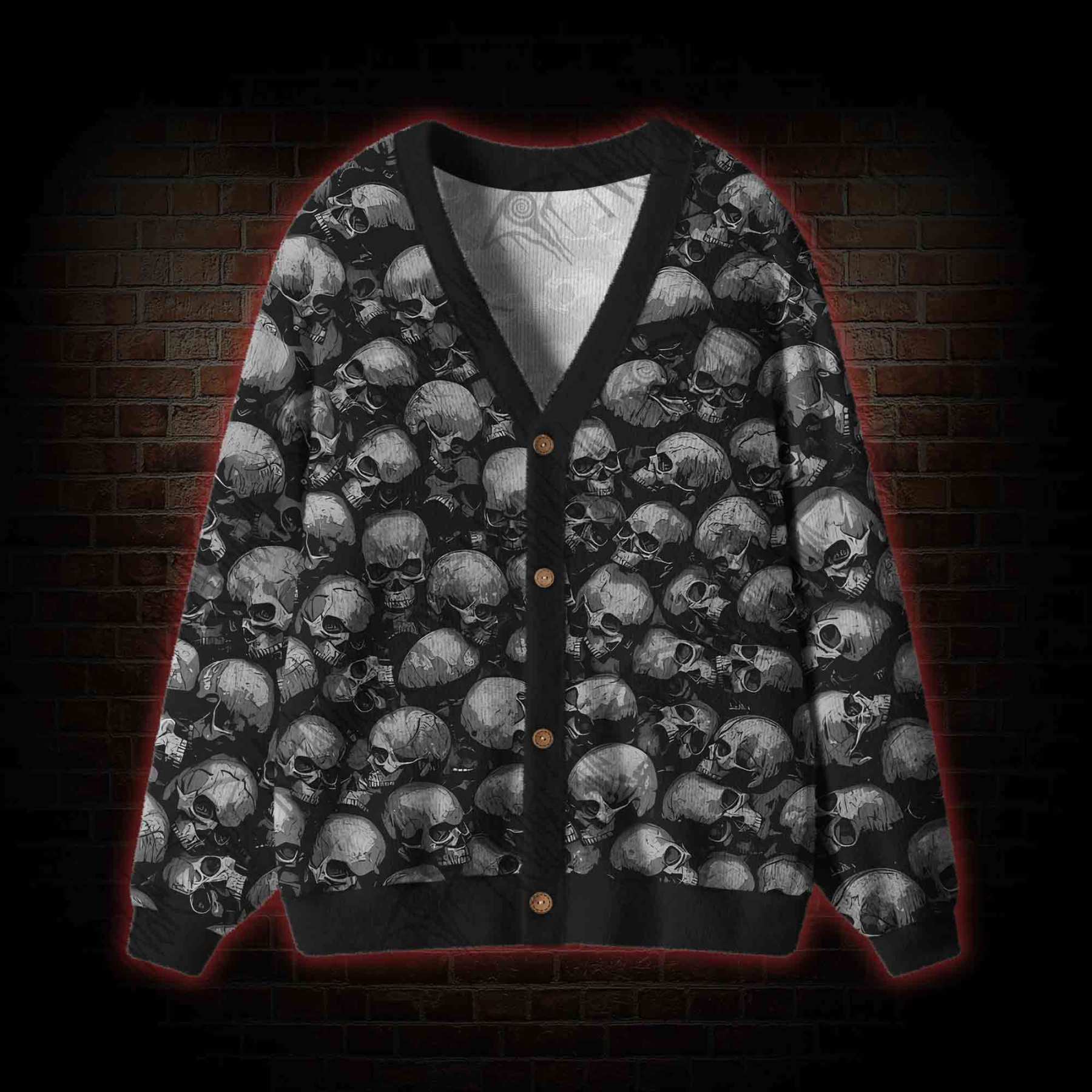Skulls Cardigan Sweater