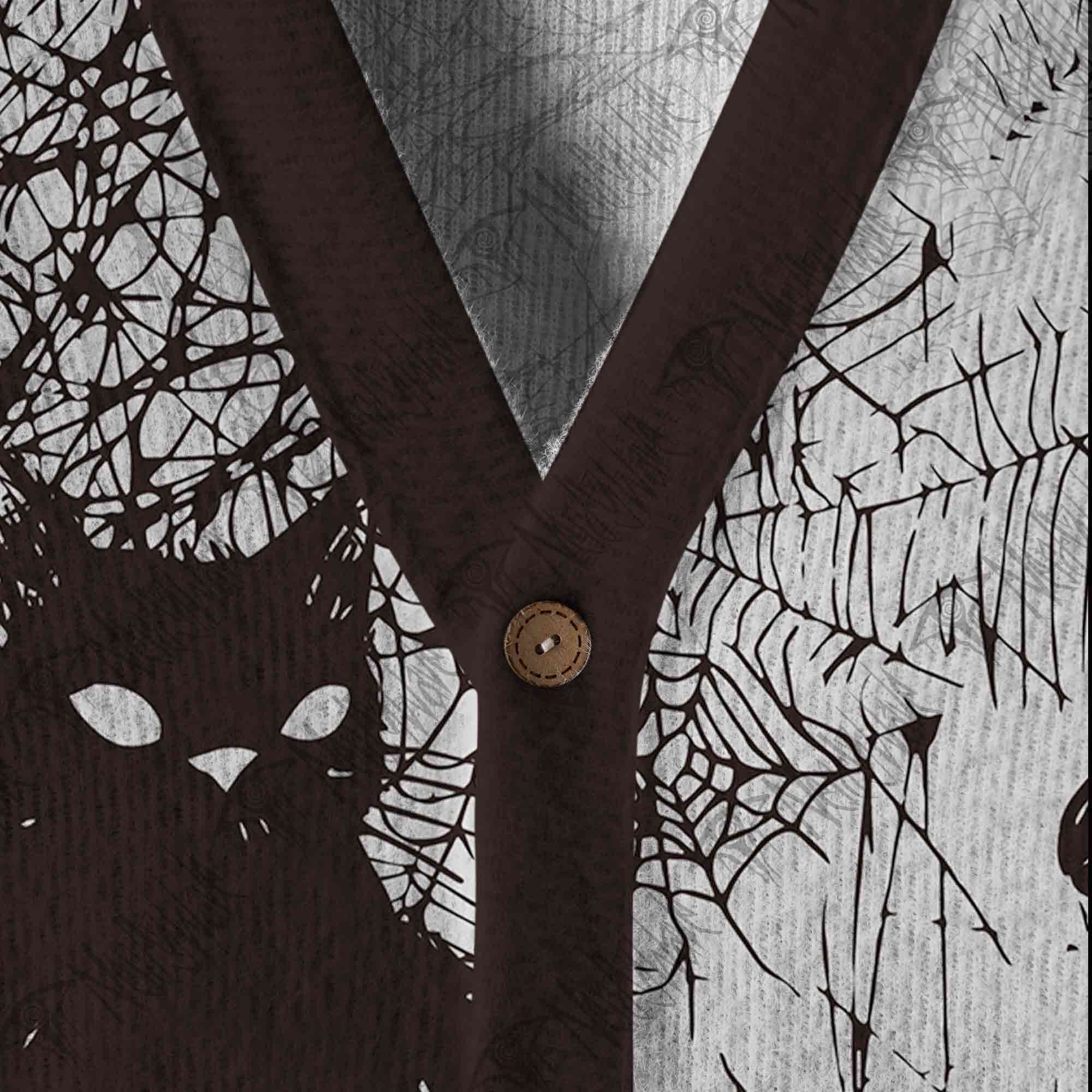 Octopus And Black Cat Cardigan Sweater