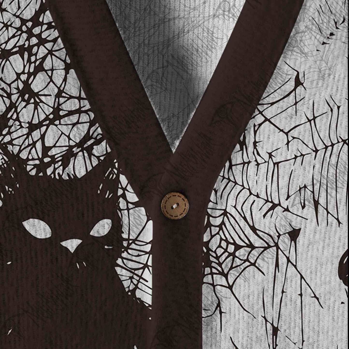 Octopus And Black Cat Cardigan Sweater