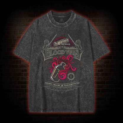 Blood Vials Washed T-shirt