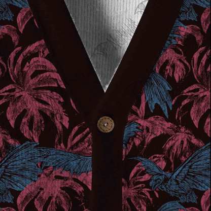 Crows Fly among the Palm Trees Cardigan Sweater