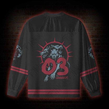 Hell Hound Cerberus V-Neck Long Sleeve Jersey