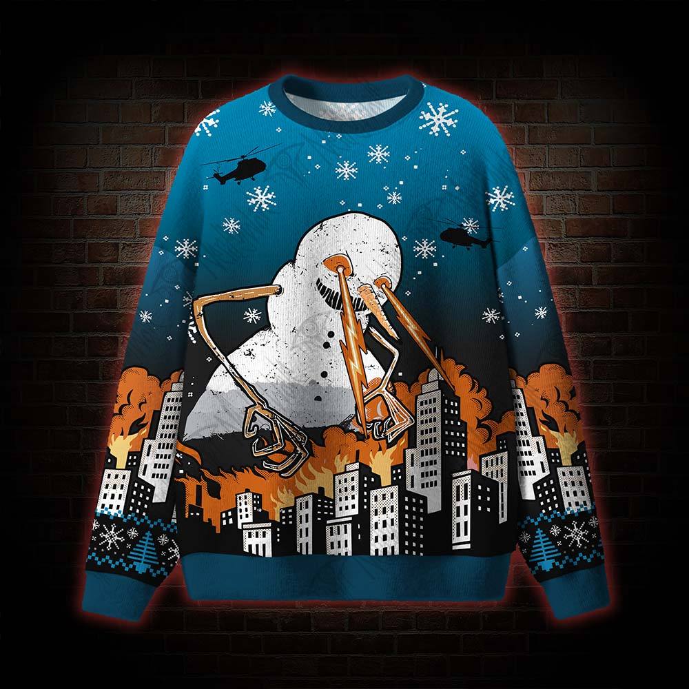 Evil Snowman Ugly Sweatshirts