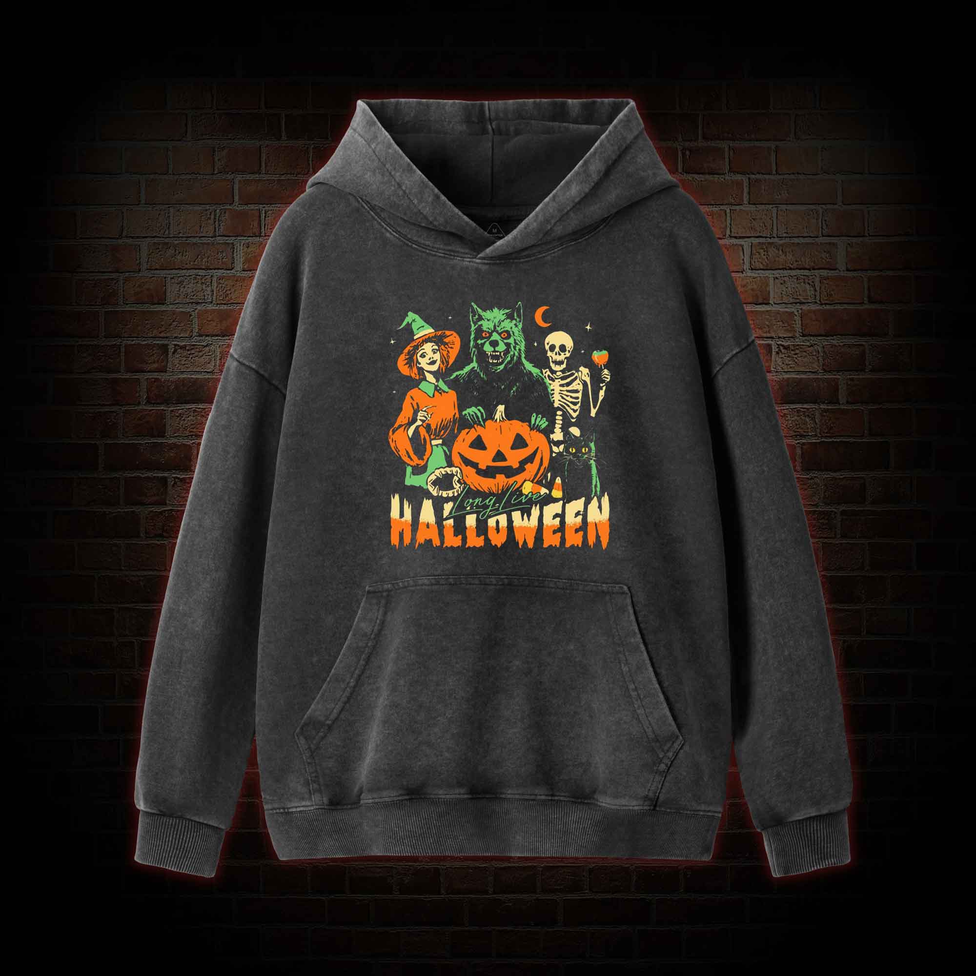 Long Live Halloween Washed Hoodie