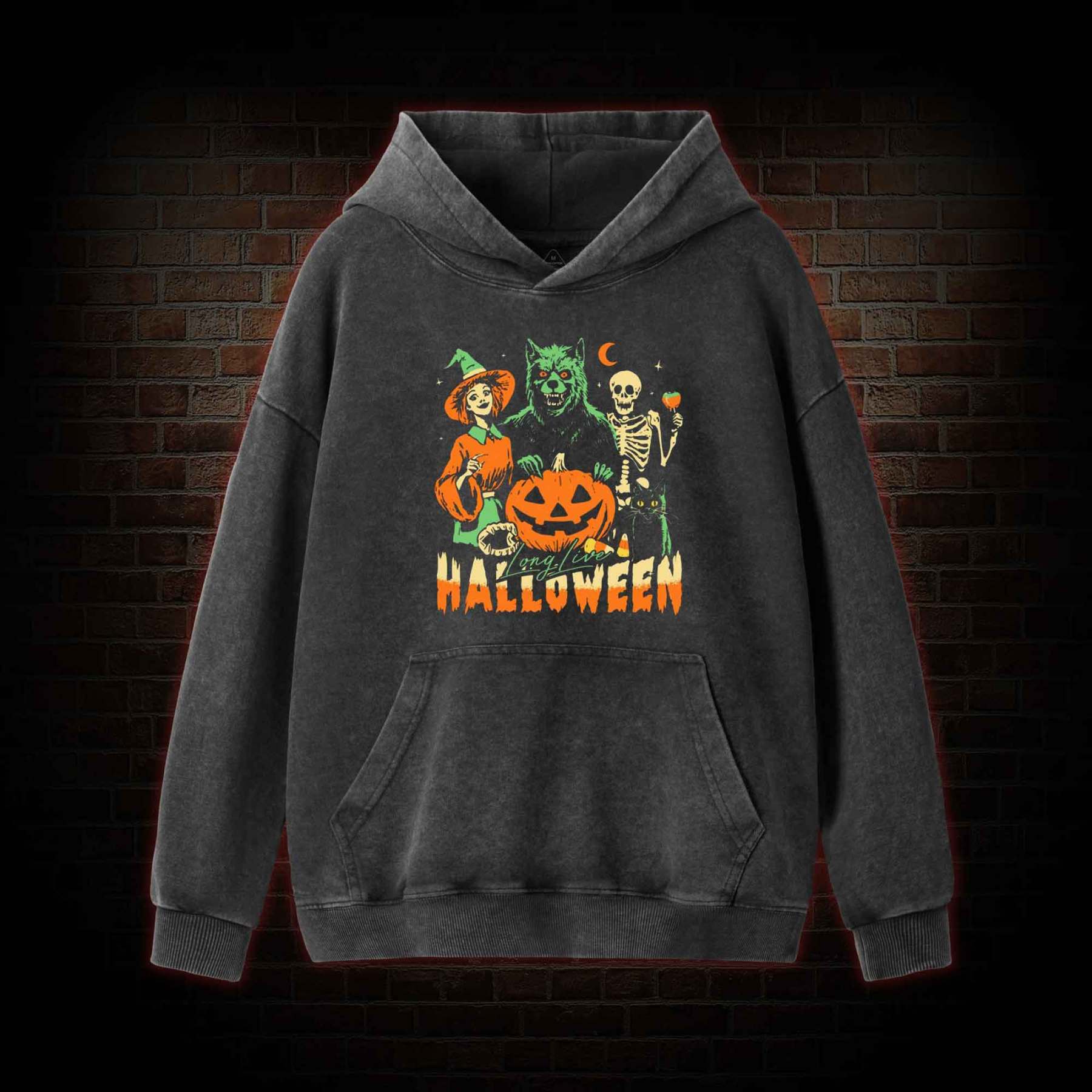 Long Live Halloween Washed Hoodie