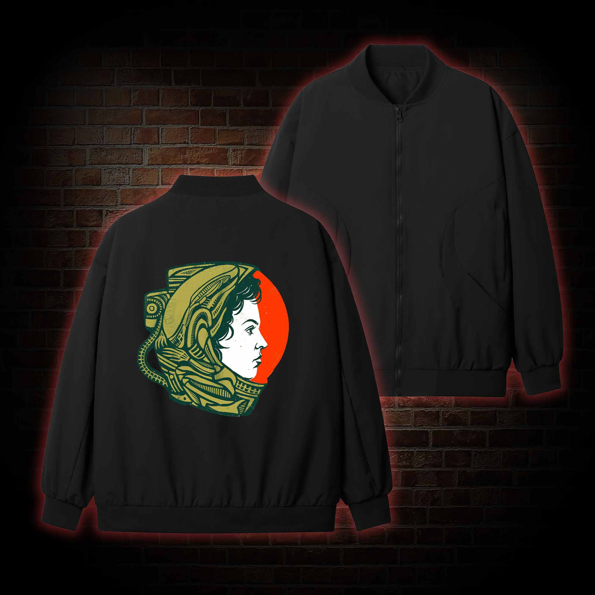 Retro Style Alien Pilot Jacket