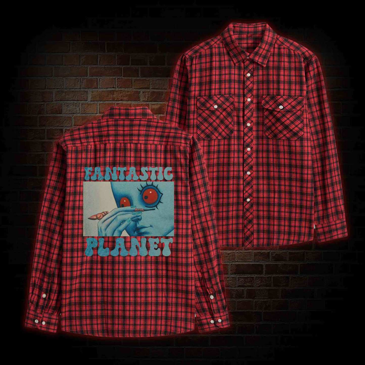 Fantastic Planet Unisex Flannel Shirt