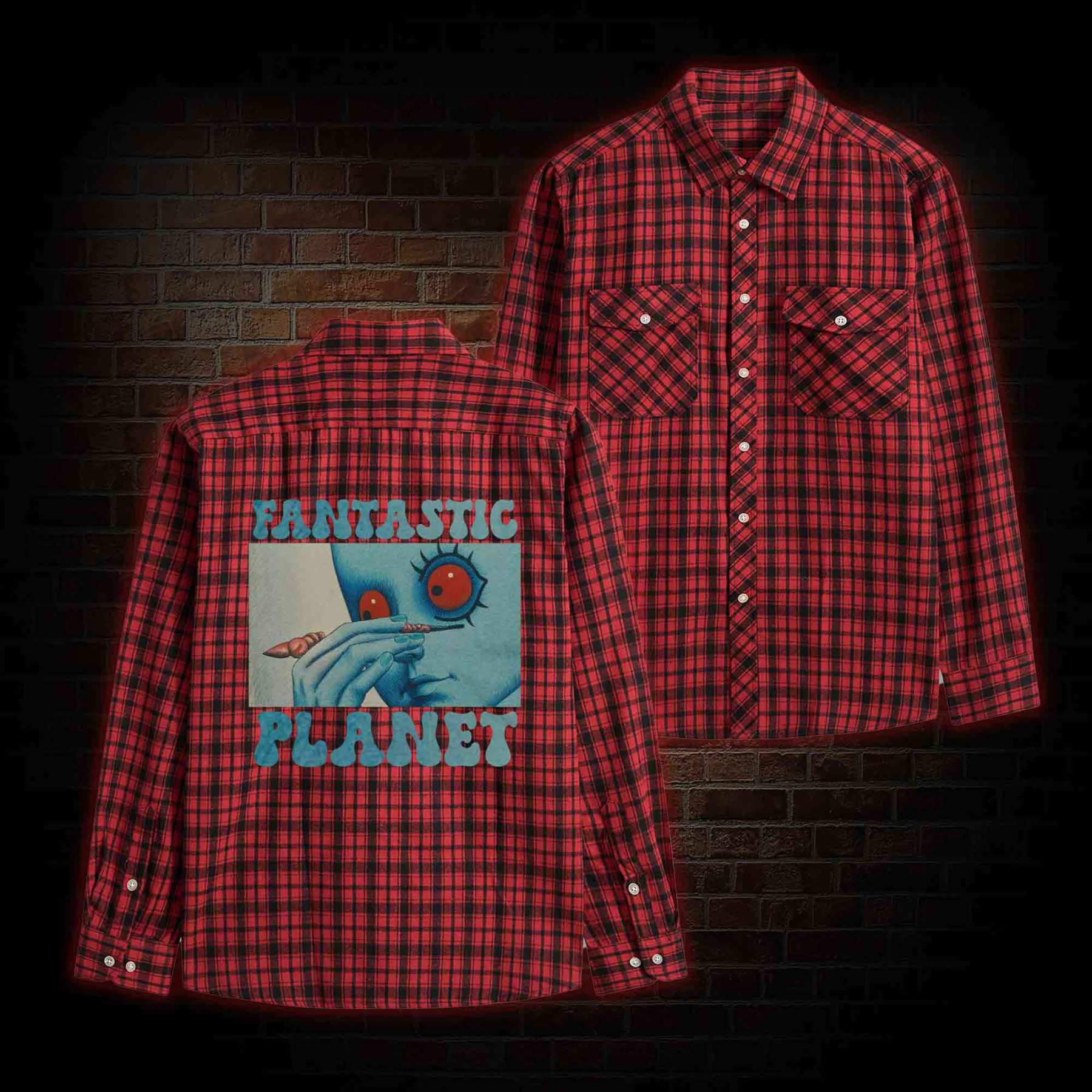 Fantastic Planet Unisex Flannel Shirt