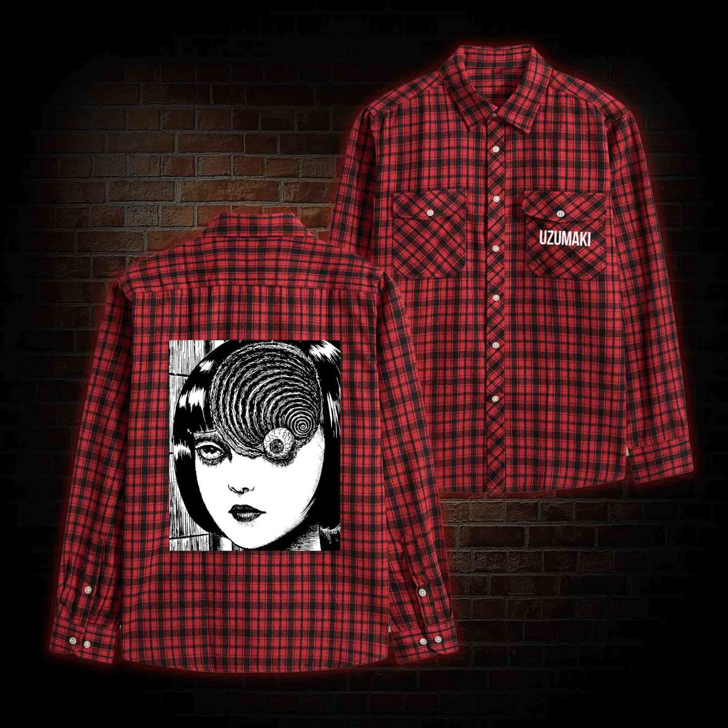Horror Eyeball Unisex Flannel Shirt